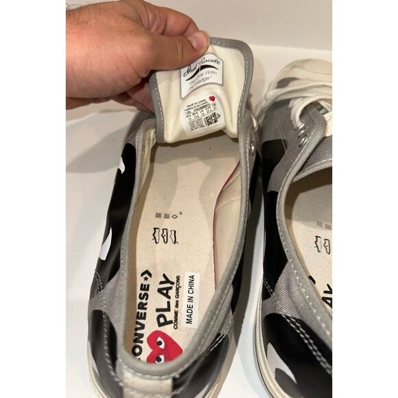 Converse Comme des Garçons PLAY x Jack Purcell 'Drizzle Black' Size 13 - Picture 11 of 11